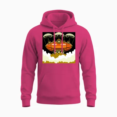 Dream Higher Airship Unisex Hoodie - Heliconia