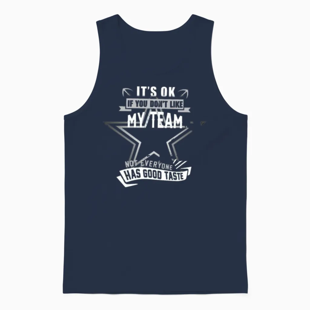 Dallas Cowboy Shirt-Dallas City Football Unisex Tank Top in Navy