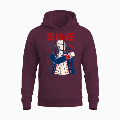 Funny Shake and Bake 4th of July Couple Matching Unisex Hoodie - Maroon