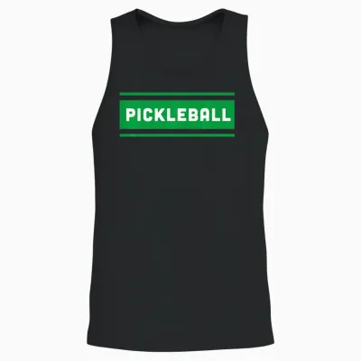 Classic Cool Retro Pickleball Unisex Tank Top - Black