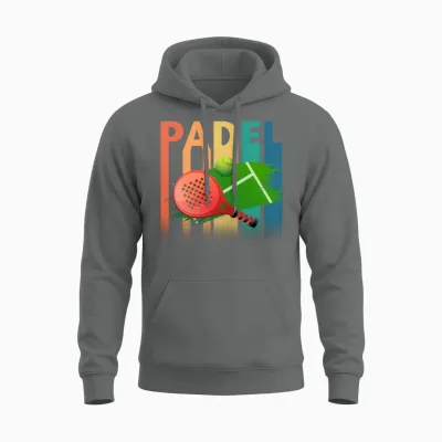 Padel Padel Tennis Retro Unisex Hoodie - Graphite Heather