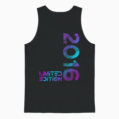 Kids 8th Birthday Limited Edition Vintage 2016 Boy Girl T-Shirt, Black Unisex Tank Top - Black