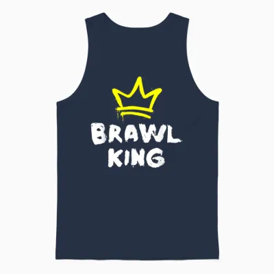 Brawl King Gamer Gaming Brawler Brawl T-Shirt, Black Unisex Tank Top - Navy