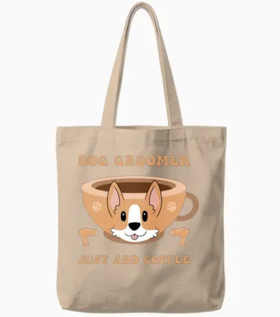 Dog Groomer Dog Grooming Tote Bags - Natural