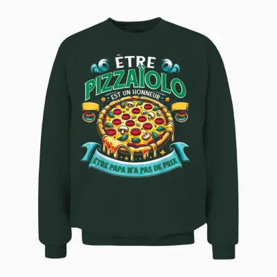 Italian Pizza Maker Pizzeria T-Shirt, Black, S Unisex Sweatshirt - Forest