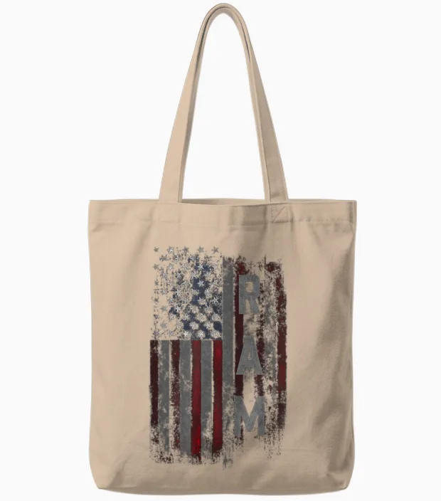 Ram Family American Tote Bags in Natural