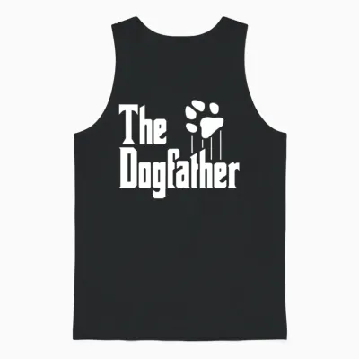 Dog Dad Dogs the Dogfather Unisex Tank Top - Black