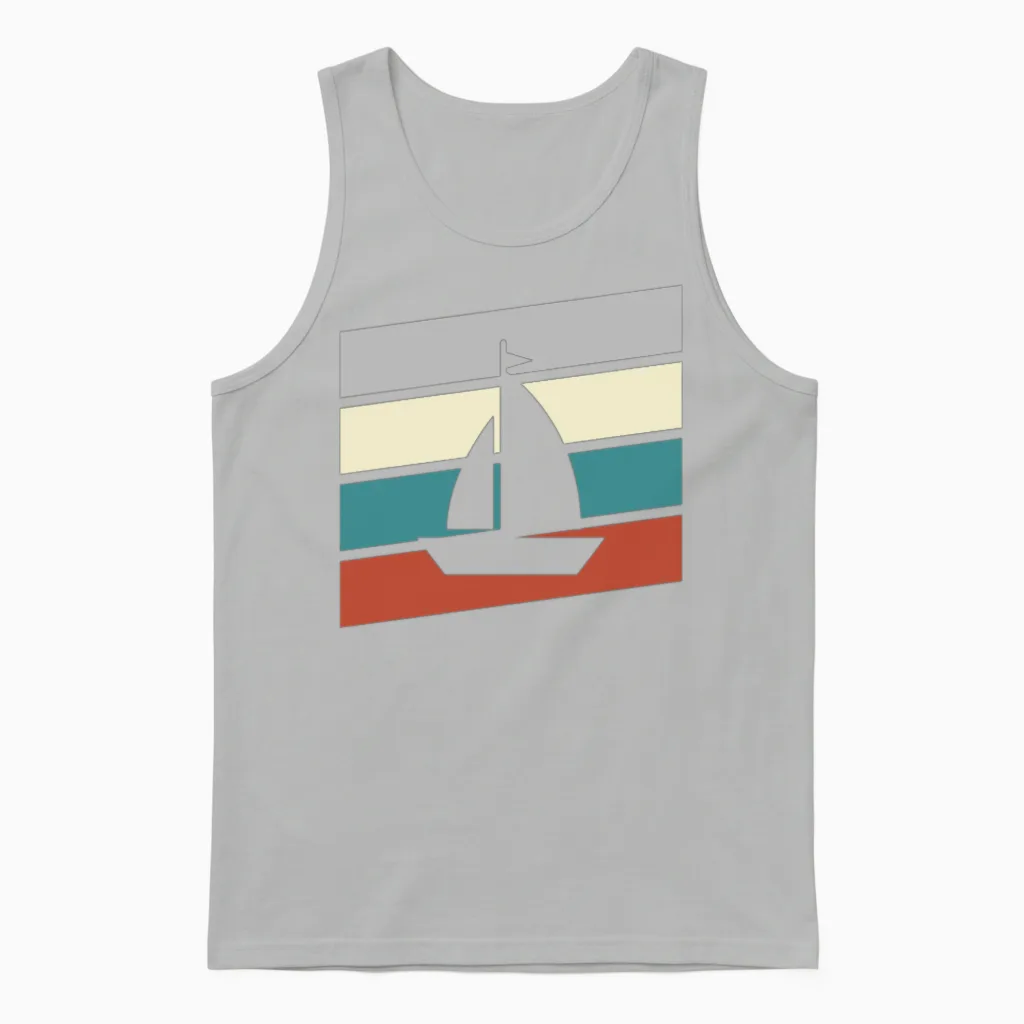 Sailing Retro Unisex Tank Top - Ash