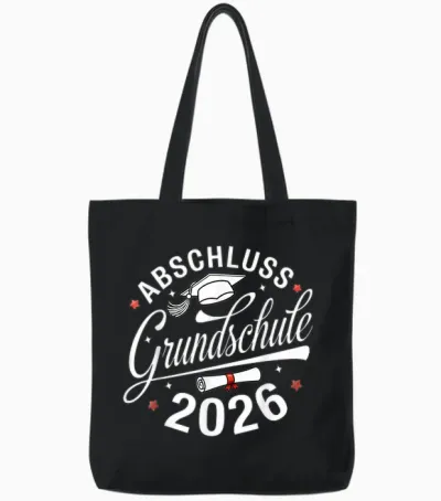 Abschluss Grundschule Geschafft 2026 Abschied Tote Bags - Black