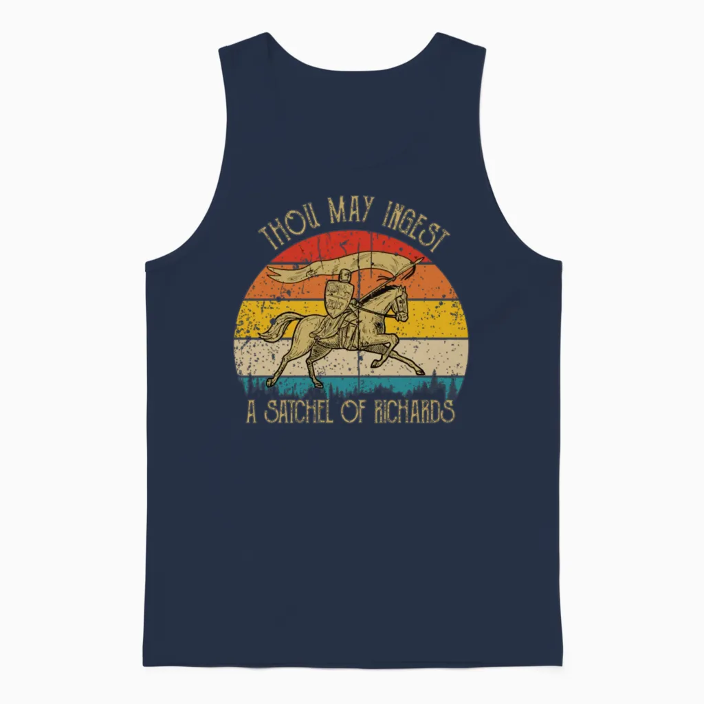 Thou May Ingest a Satchel of Richards Unisex Tank Top in Navy