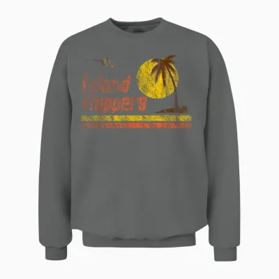 Magnum Island Hoppers Retro Sunset in Pi T-Shirt, Black Unisex Sweatshirt - Graphite Heather
