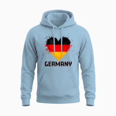 Fußball - Deutschland Fan Unisex Hoodie - Light Blue