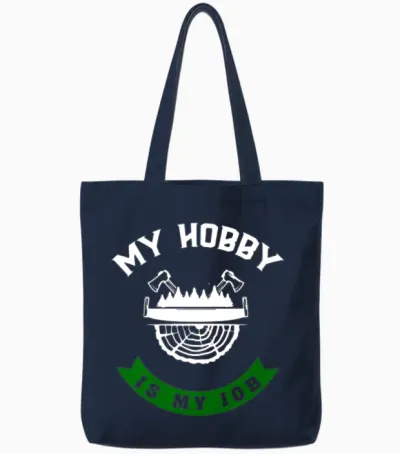 Job Forester Funny Tote Bags - Navy