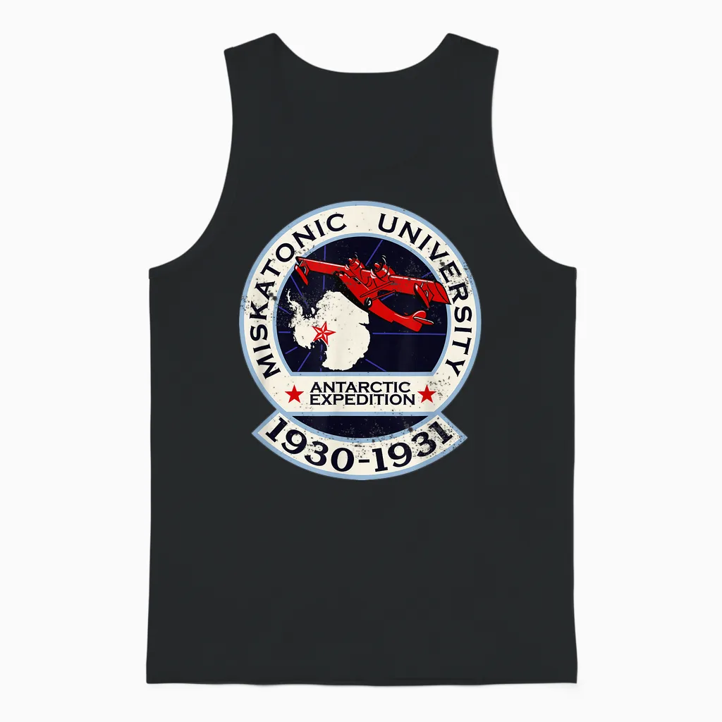 Miskatonic University Antarktic Expedition Unisex Tank Top in Black