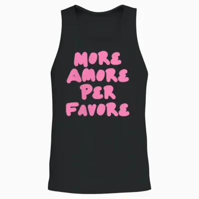 Mehr Amore Pro Favore Unisex Tank Top - Black