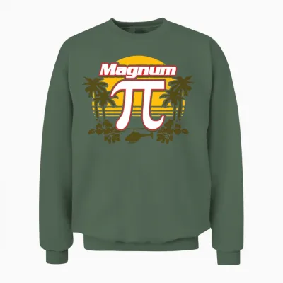 Magnum Pi Funny Unisex Sweatshirt - Military Green