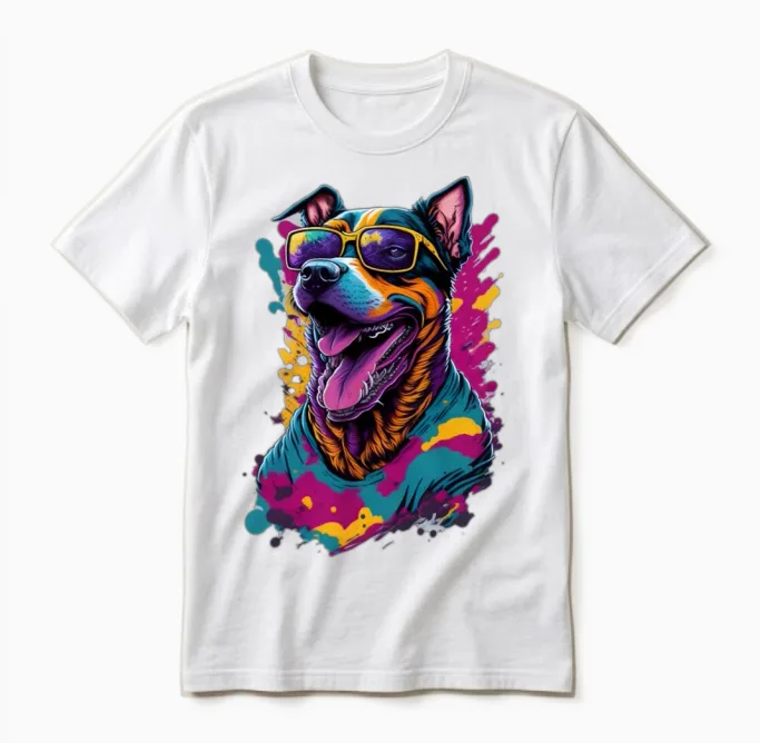 Funny Dog - Lovers Unisex T-Shirt in White