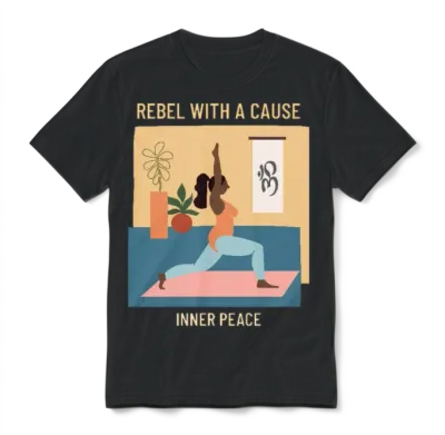 Rebel with a Cause Inner Peace Unisex T-Shirt - Black