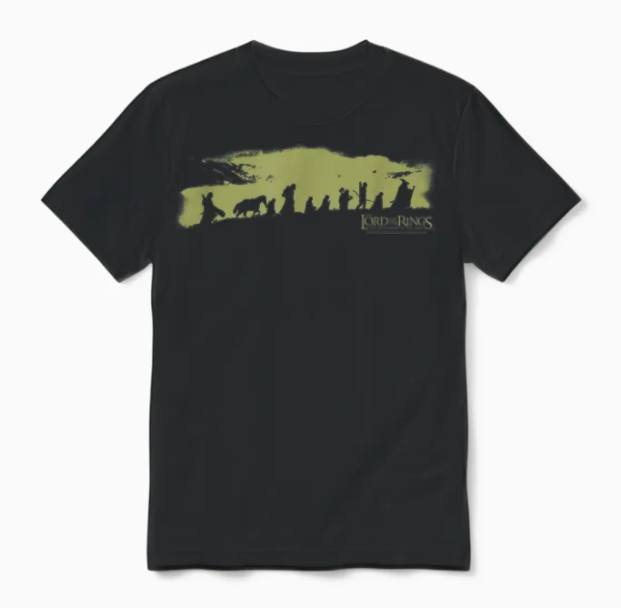 Lord of the Rings the Fellowship Unisex T-Shirt in Black