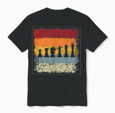 Chess Retro Unisex T-Shirt - Black