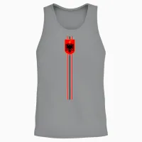 Albania Davil Dignal Albania Vintage Albaner Kosovo Unisex Tank Top in Sport Grey - 2