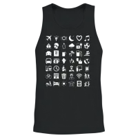 Symbol Travel Unisex Tank Top - Black – 2