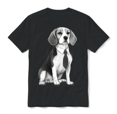 Beagle Dog Dog Silhouette Cute Dog Unisex T-Shirt - Black