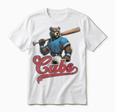 Cubs Apparel Men Women Kids Retro Unisex T-Shirt - White