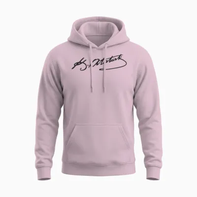 Atatürk Imza Unisex Hoodie - Light Pink