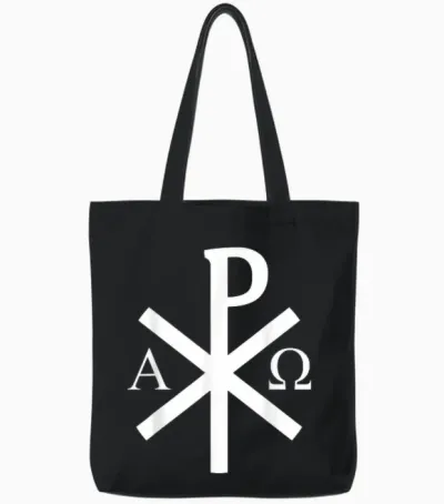 La Croix Chi-Rho - Symbole De Jésus-Christ - V2 Tote Bags - Black