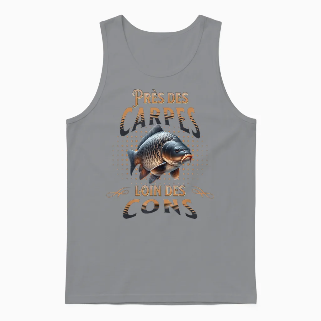 Gift for Carp Fishing Unisex Tank Top in Sport Grey
