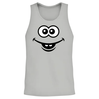 Smiling Face (smile / Happy / Lucky / Funny) Unisex Tank Top - Ash