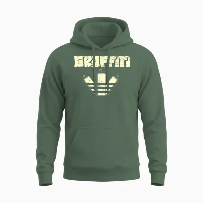 Graffiti Street Urban Art Spray Paint Graffiti Artist T-Shirt, Black Unisex Hoodie - Military Green