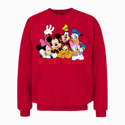 Disney Mickey and Friends Disney Squad Unisex Sweatshirt - Red