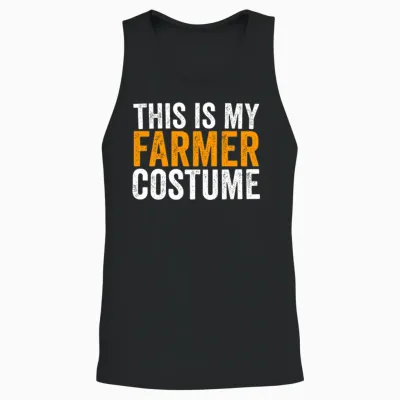 This Is My Farmer Costume Funny Halloween Farm Unisex Tank Top - Black
