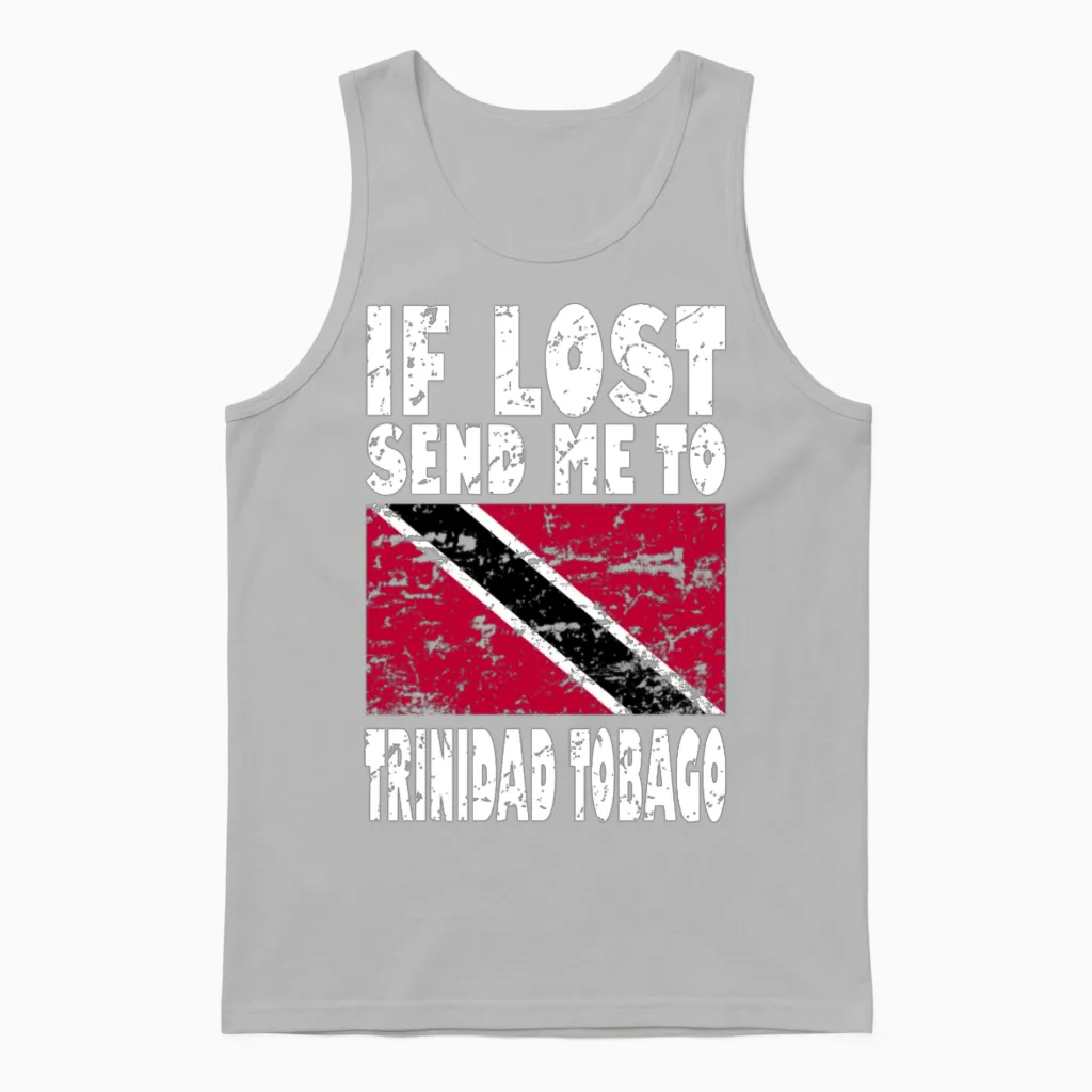 Trinidad Tobago Flag Saying Unisex Tank Top in Ash