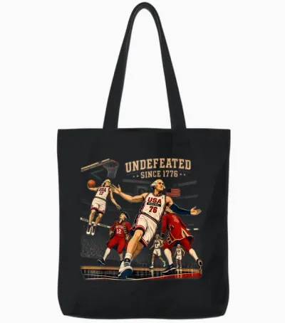 Undefeated Since 1776 Patriotic America 250th Anniversary Tote Bags - Black