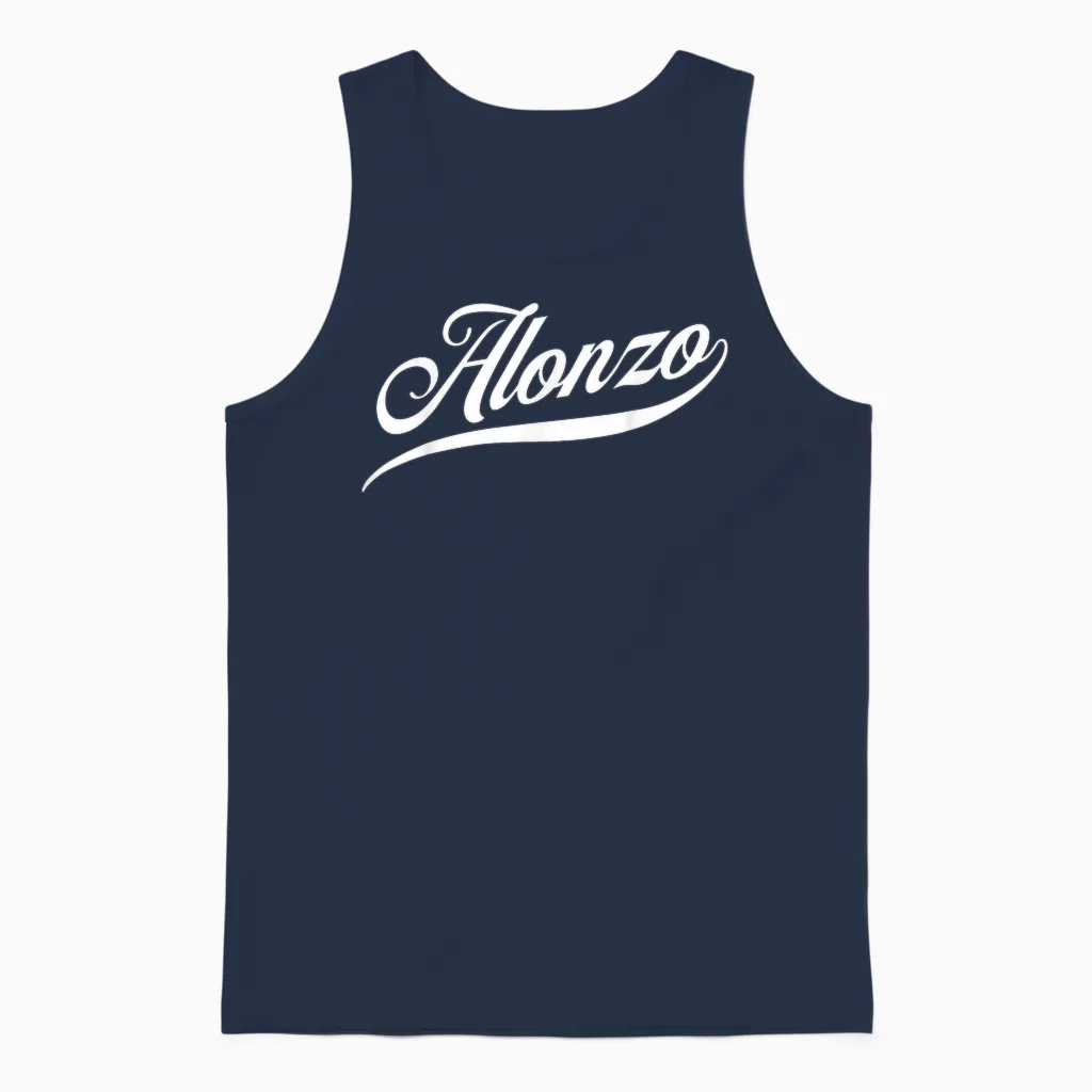 Funny Funny Gift Idea for Alonzo Unisex Tank Top in Navy
