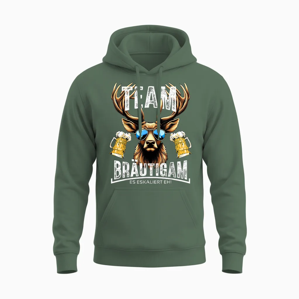 Junggesellenabschied Männer T-Shirt Poltern Jga Männer Unisex Hoodie in Military Green