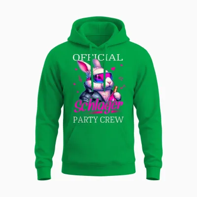 Schlager Party Crew Rabbit Damen Outfit Lustige Kostüm Unisex Hoodie - Irish Green