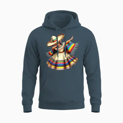 Dabbing Poncho for Mexican Girls Cinco De Mayo Sombrero Dab Women Unisex Hoodie - Dark Heather
