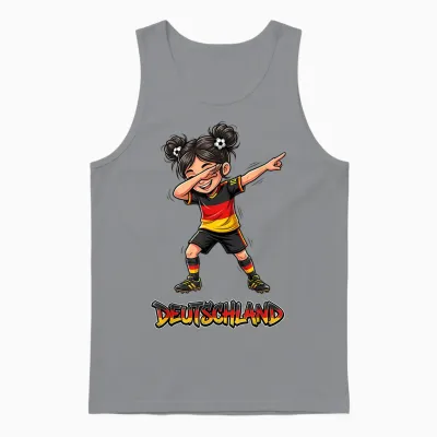 Flagge Deutschland Mädchen Dab Tanz Unisex Tank Top - Sport Grey