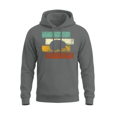 Hedgehog Retro Unisex Hoodie - Graphite Heather