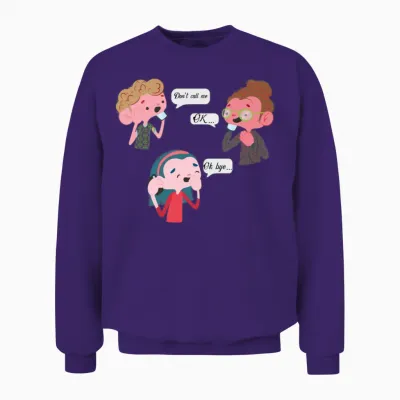Funny Unisex Sweatshirt - Purple