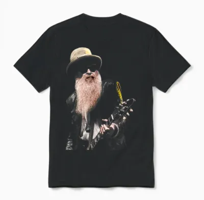 Billy F Gibbons Zz Top Live Vi T-Shirt, Black, S Unisex T-Shirt - Black