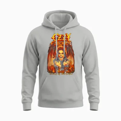 Ozzy Osbourne Demon Wings Unisex Hoodie - Ash