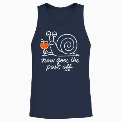 Now Goes the Post Off Unisex Tank Top - Navy