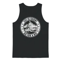 Life Is Short Go for a Rip Unisex Tank Top - Black – 1