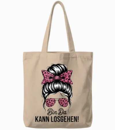 Bin Da Kann Losgehen Girls' Evening Party Tote Bags - Natural