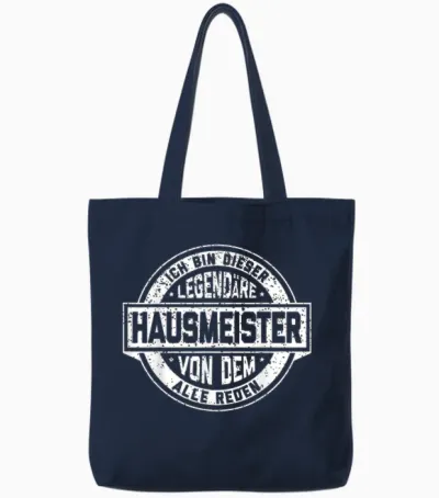 Hausmeister Legende Witziger Vintage Spruch Hauswart Tote Bags - Navy